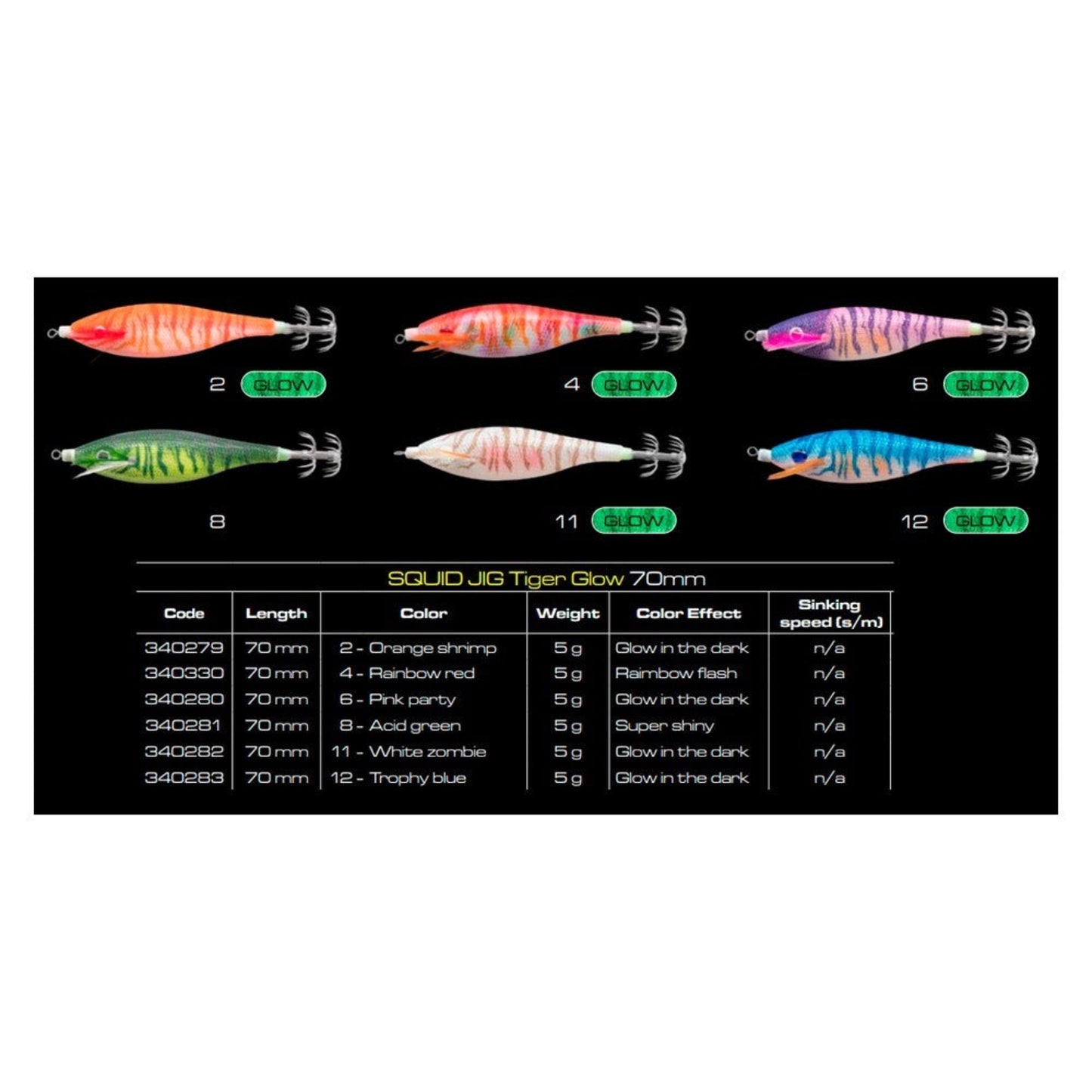 Cinnetic Squid Jig Tiger