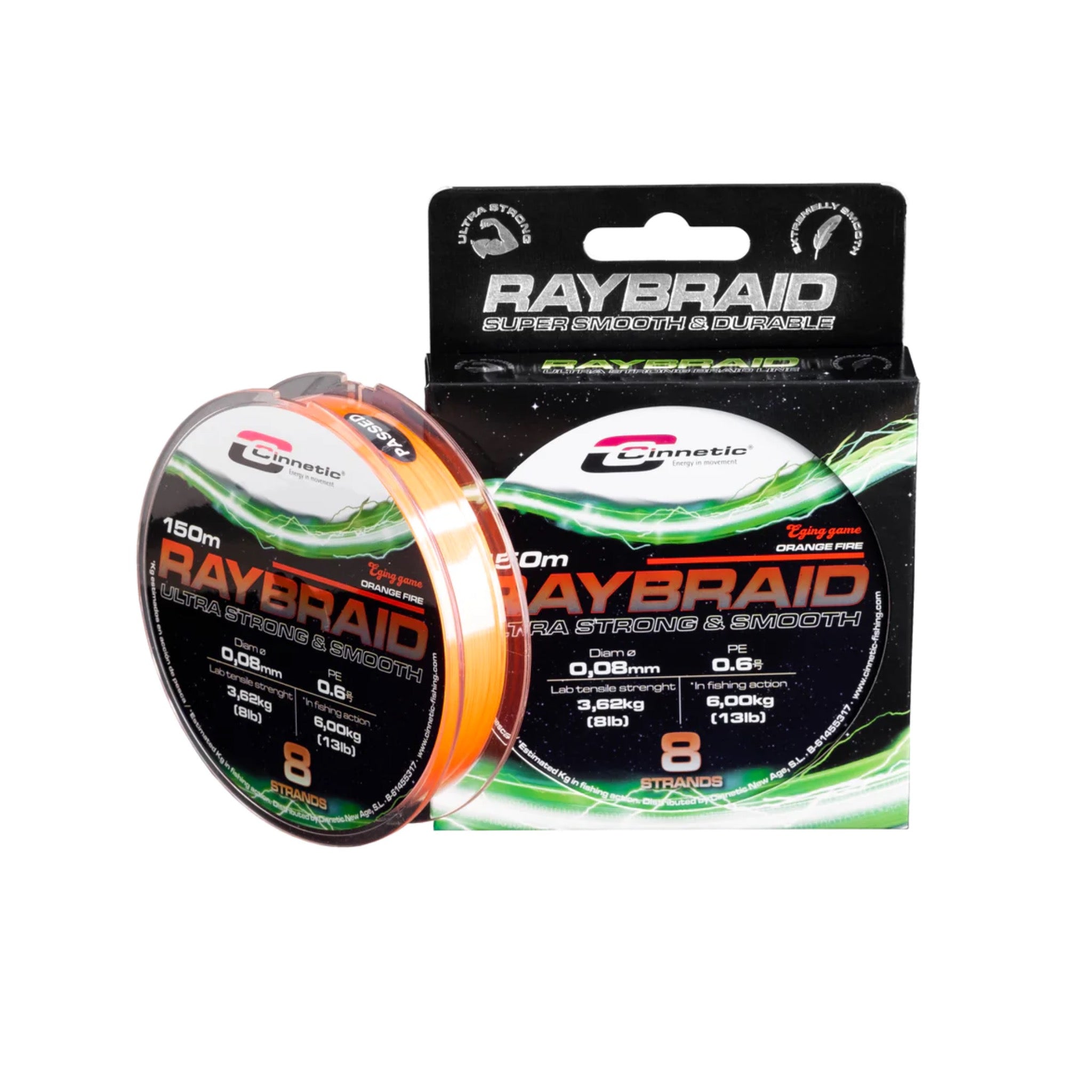 Raybraid Cinnetic Raybraid 8 Braided Line – HMPE 8-Carrier | BigGame